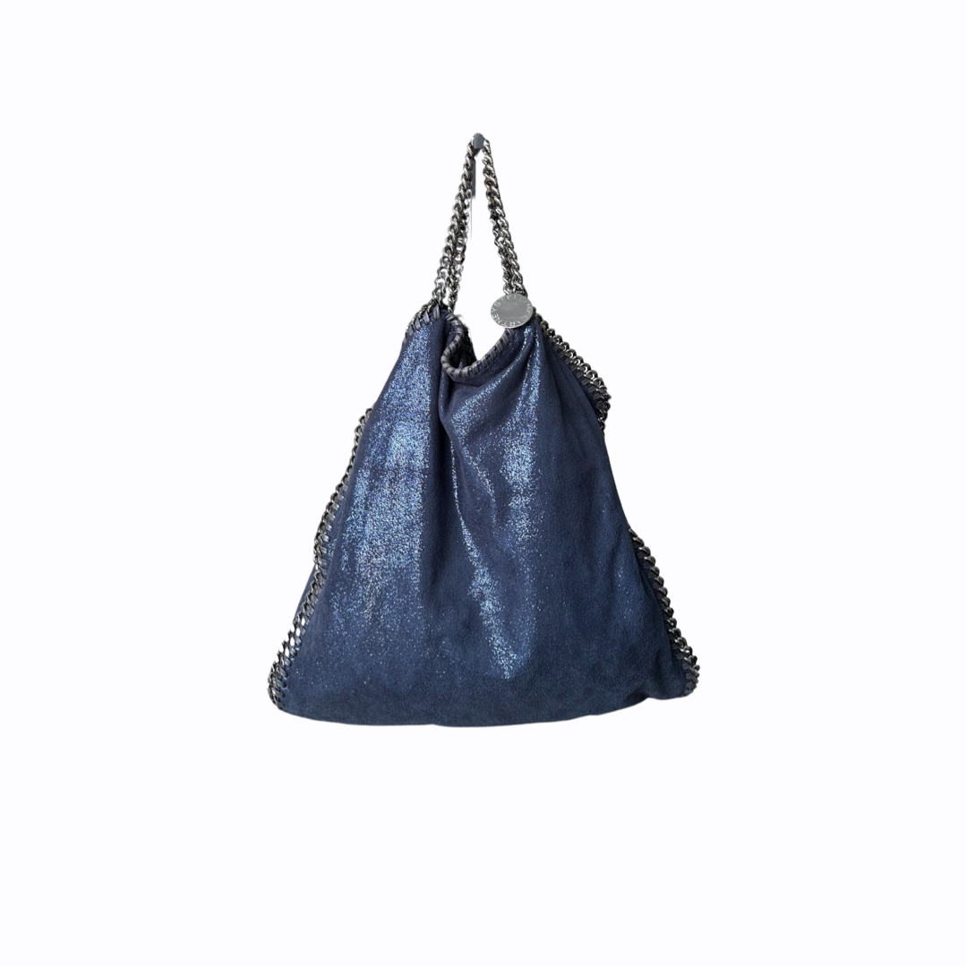 Sac porté épaule Stella Mccartney Falabella Mini Cabas - Cuir végétal Bleu - STELLA MCCARTNEY - Rebirth Maroc