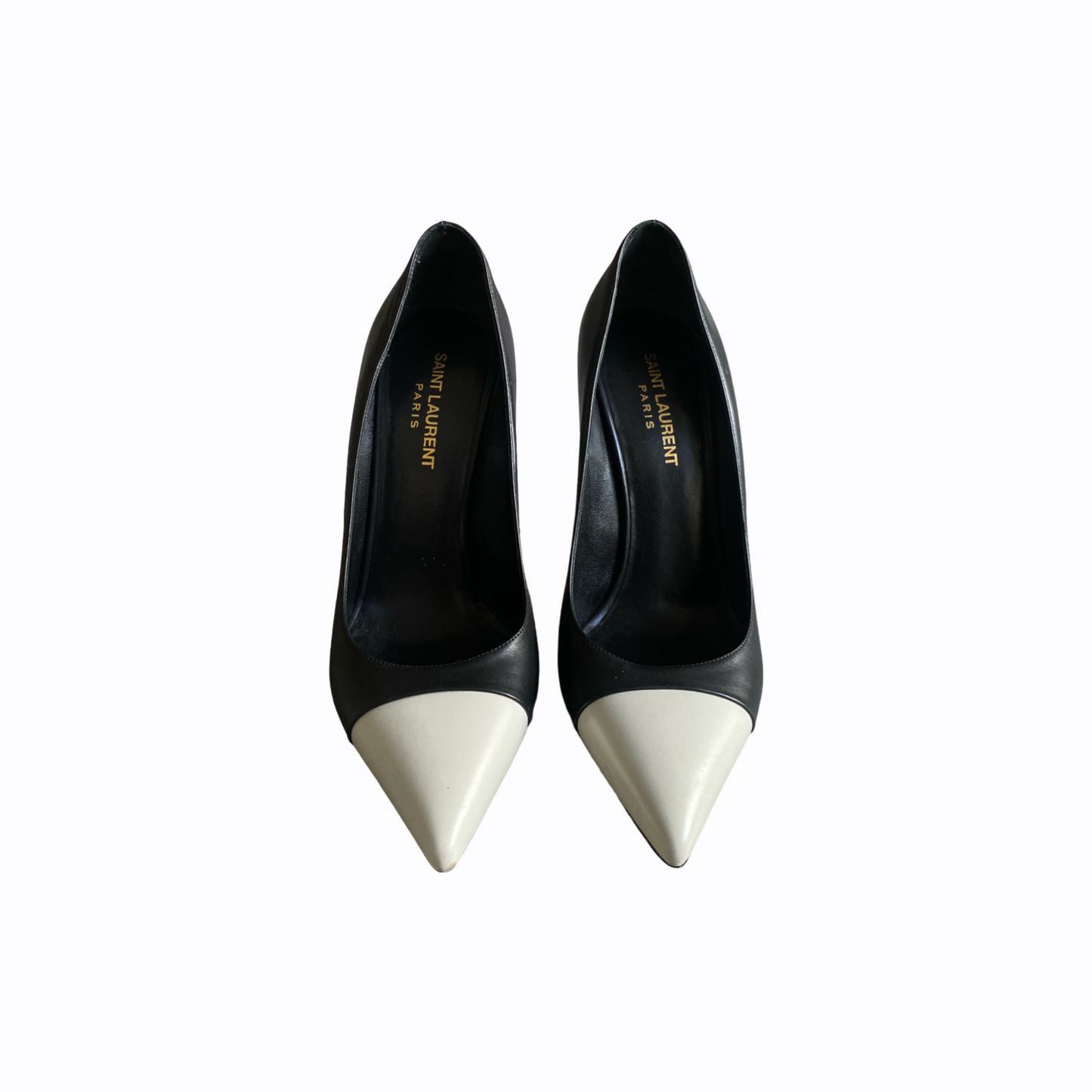 Escarpins Saint Laurent 38 - Cuir Noir et blanc