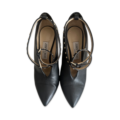 Chaussures Jimmy Choo Lark T37 - Cuir lisse noir