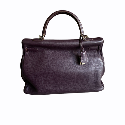 Sac à main Hermès Kelly 35 - Cuir violet