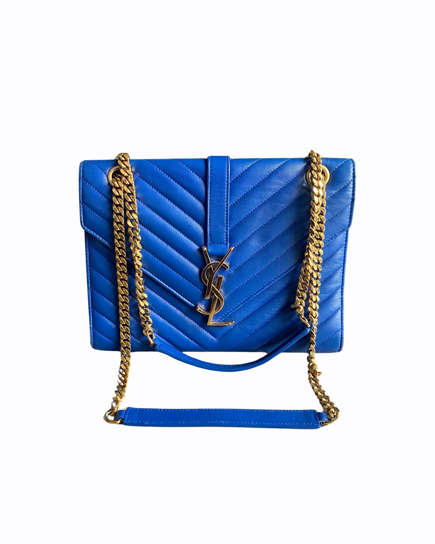 Enveloppe Saint Laurent medium- Cuir Bleu