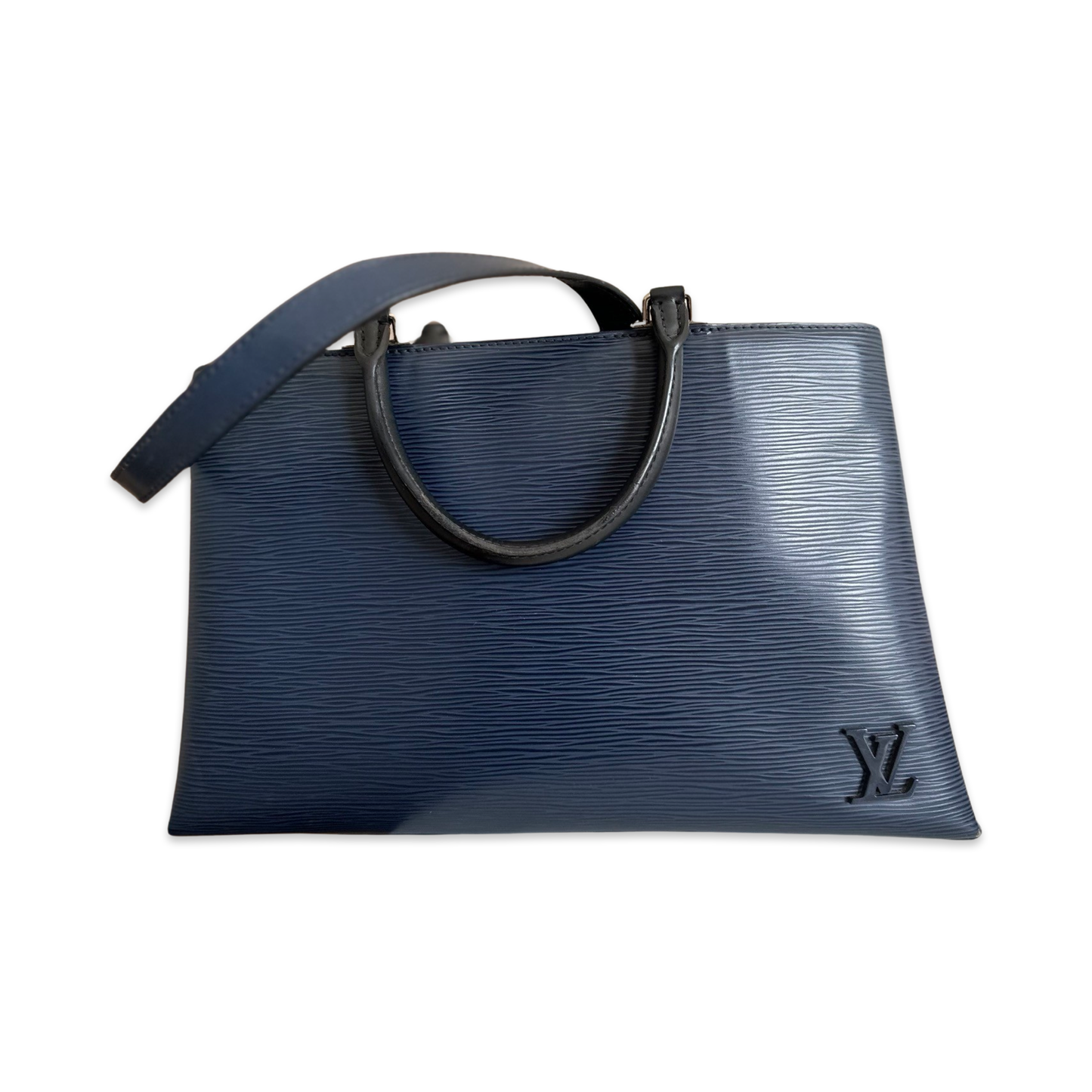 Sac à main Louis Vuitton Kleber MM - Cuir épi bleu marine