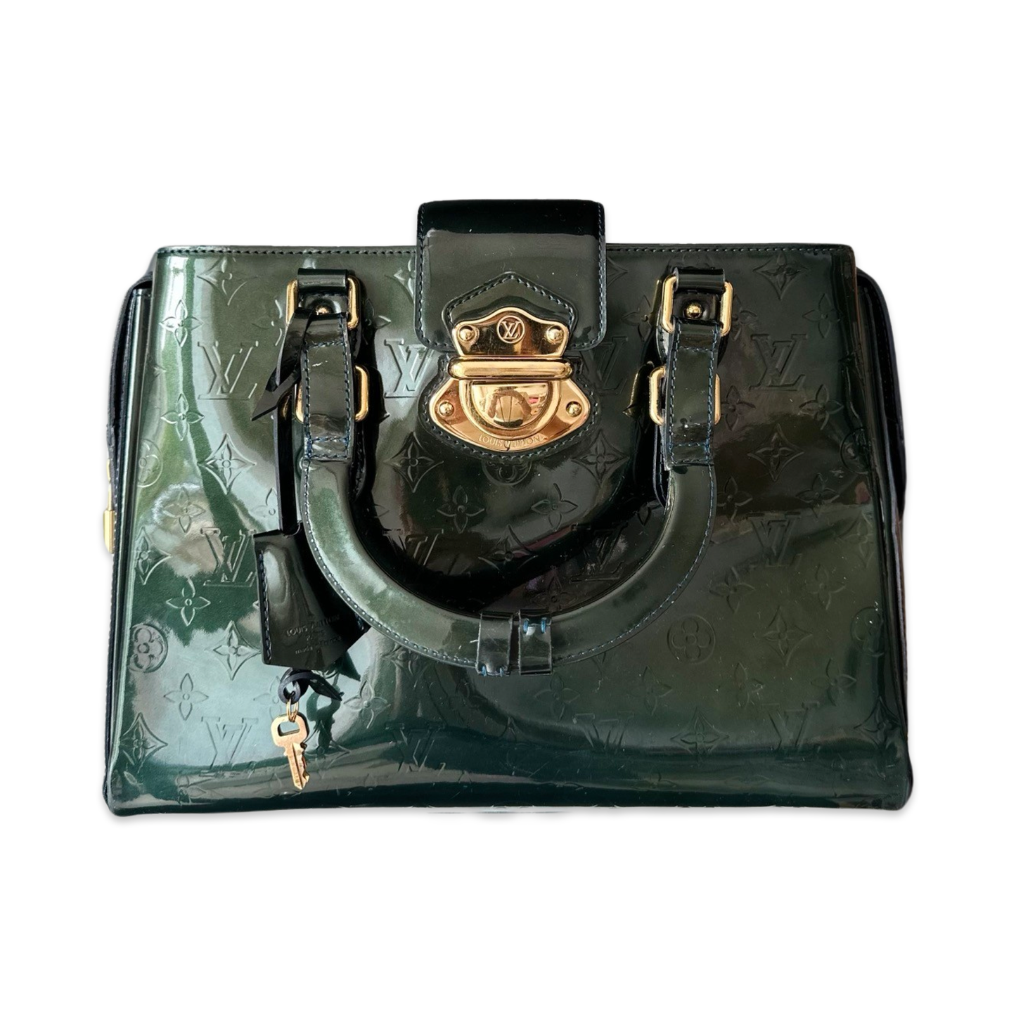 Sac Louis Vuitton Vernis Melrose Vert foncé