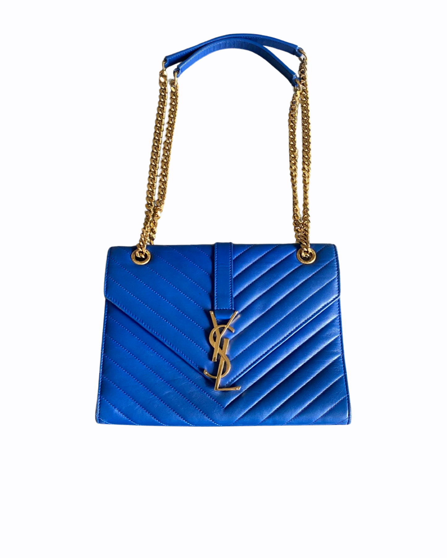 Enveloppe Saint Laurent medium- Cuir Bleu