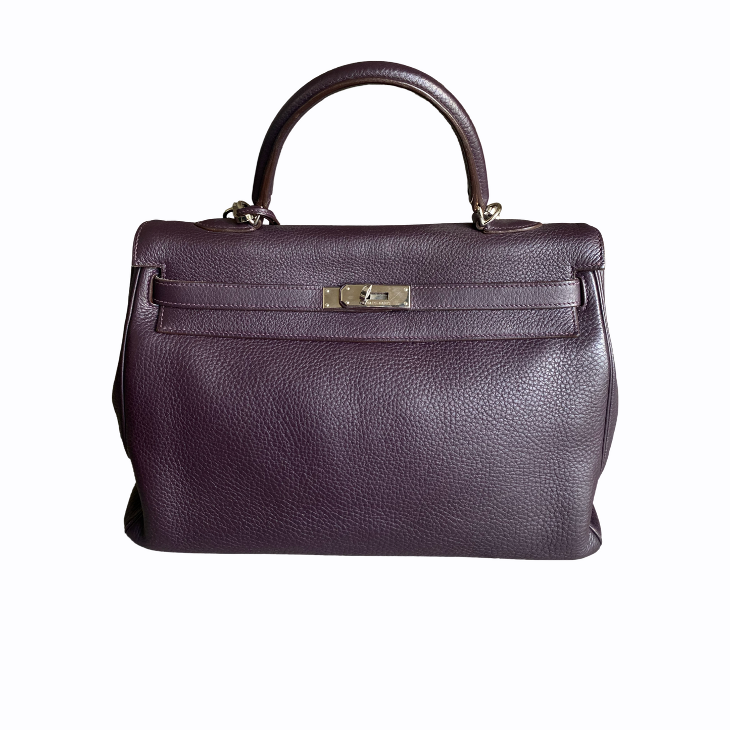 Sac à main Hermès Kelly 35 - Cuir violet