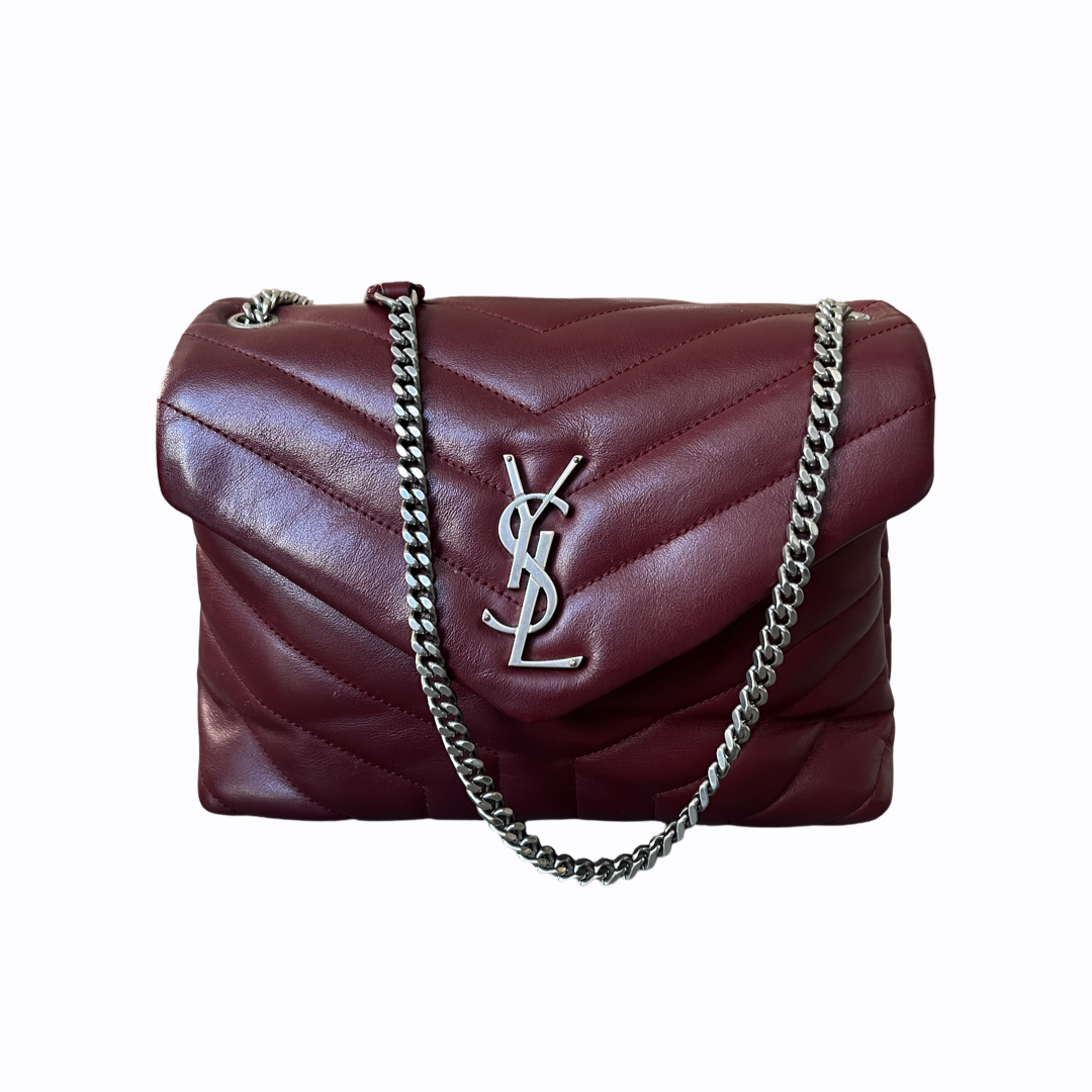 Loulou Toy Saint Laurent - Cuir rouge bordeau