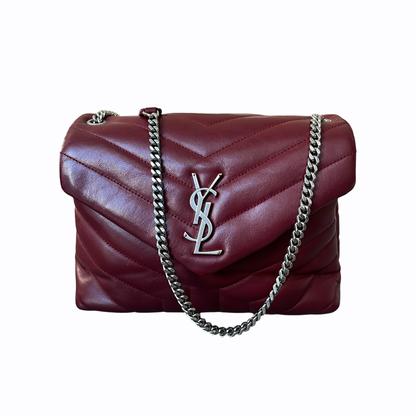 Loulou Toy Saint Laurent - Cuir rouge bordeau