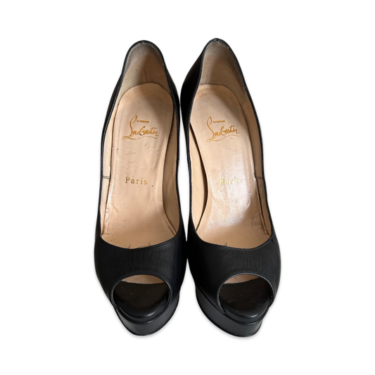 Escarpins Christian Louboutin 37 - Cuir lisse Noir