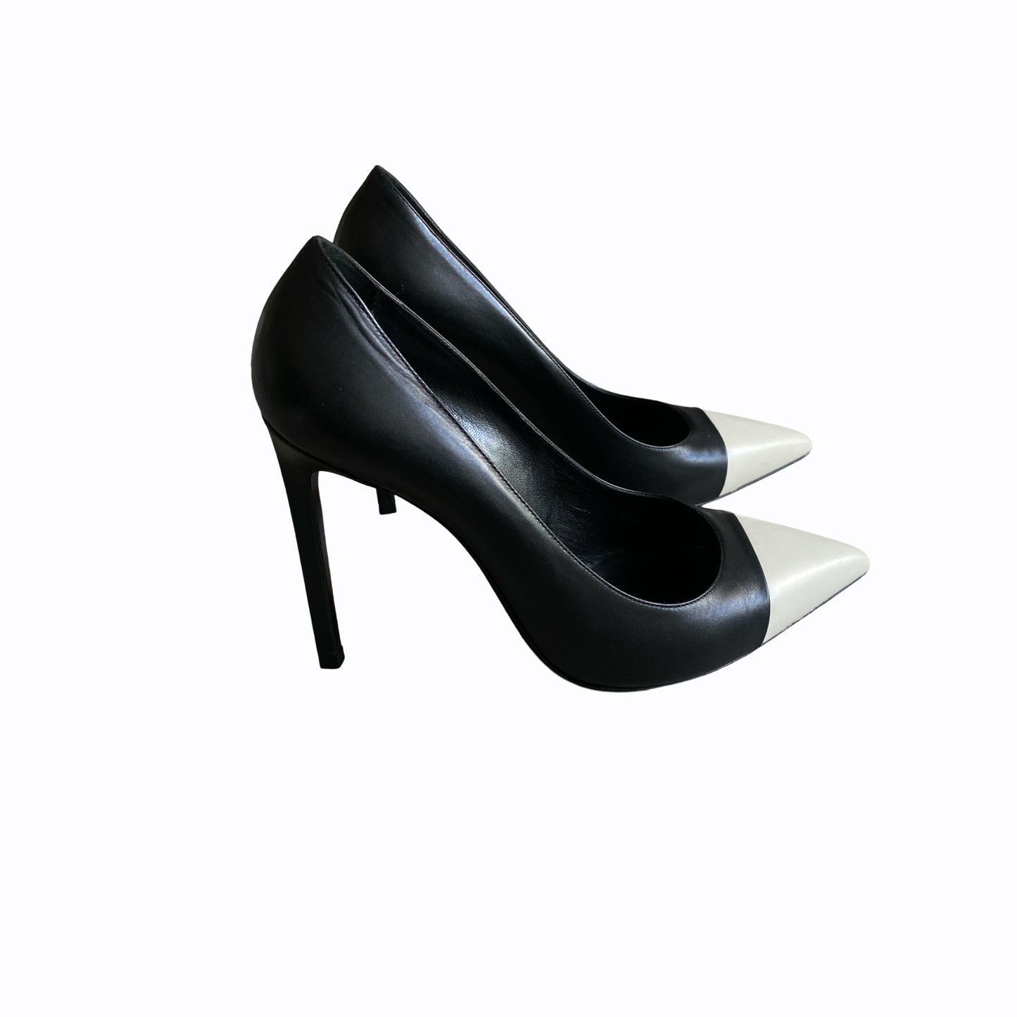 Escarpins Saint Laurent 38 - Cuir Noir et blanc