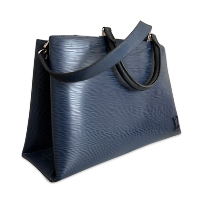 Sac à main Louis Vuitton Kleber MM - Cuir épi bleu marine