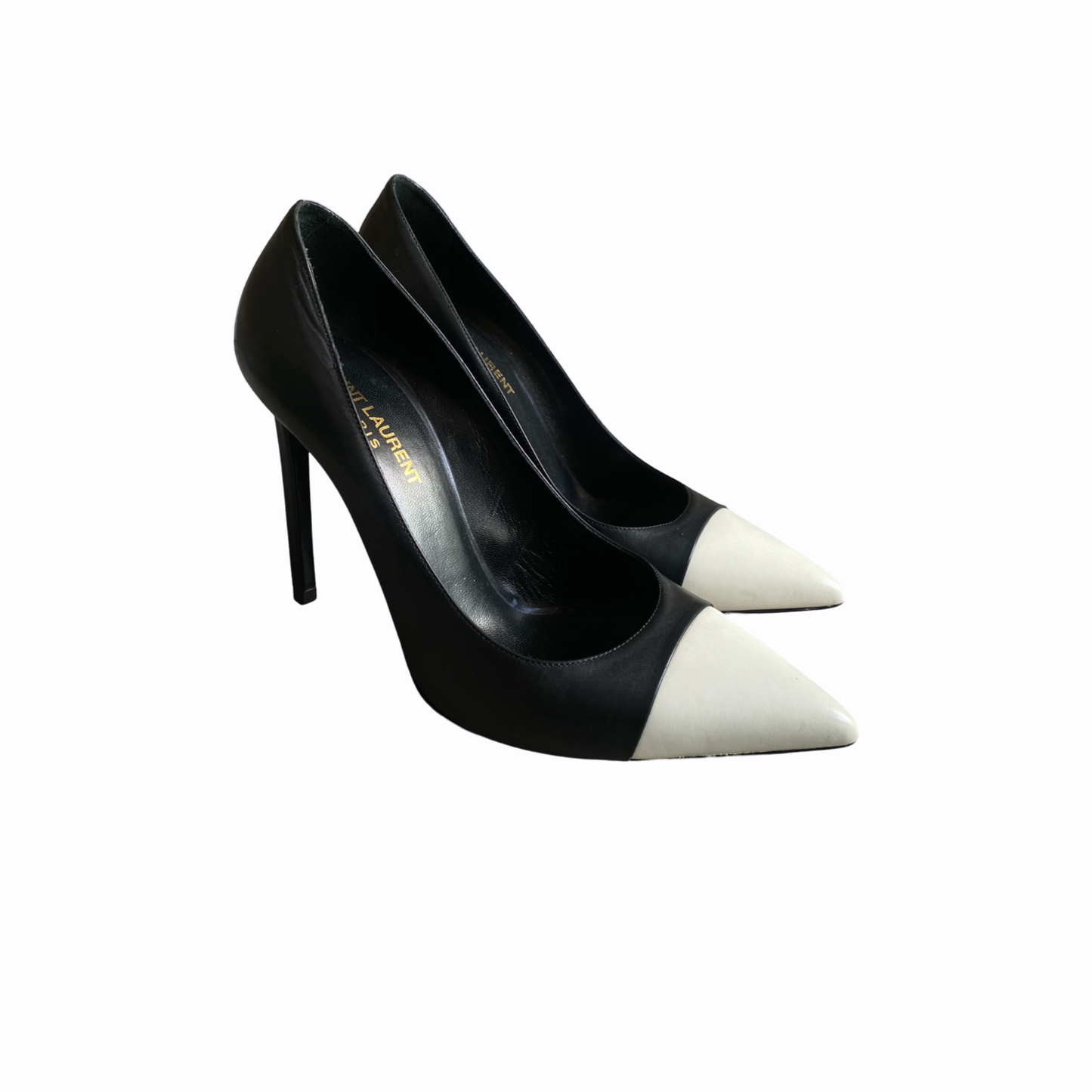 Escarpins Saint Laurent 38 - Cuir Noir et blanc