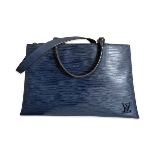 Sac à main Louis Vuitton Kleber MM - Cuir épi bleu marine