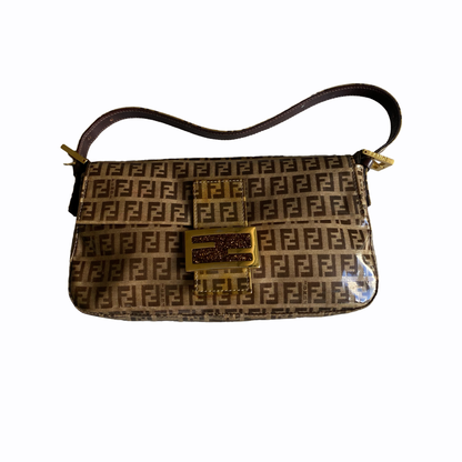 Sac porté épaule Fendi Baguette Monogromme -