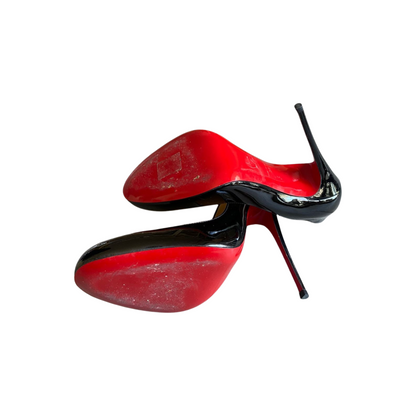 Escarpins Christian Louboutin 38 - Cuir vernis Noir