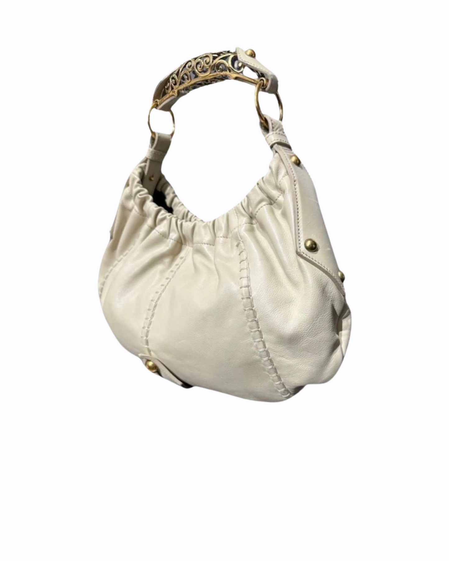 Sac à main Yves Saint Laurent Mombasa  - Cuir blanc cassé