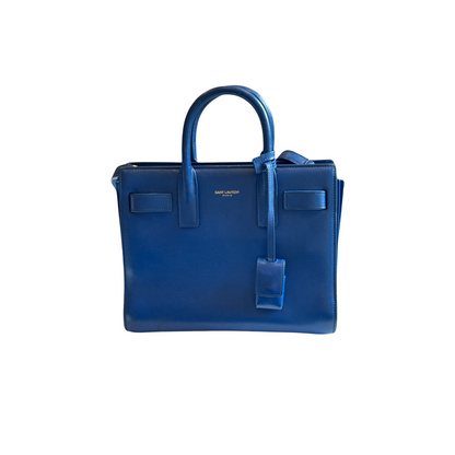 Sac de jour nano Saint Laurent - Cuir Bleu