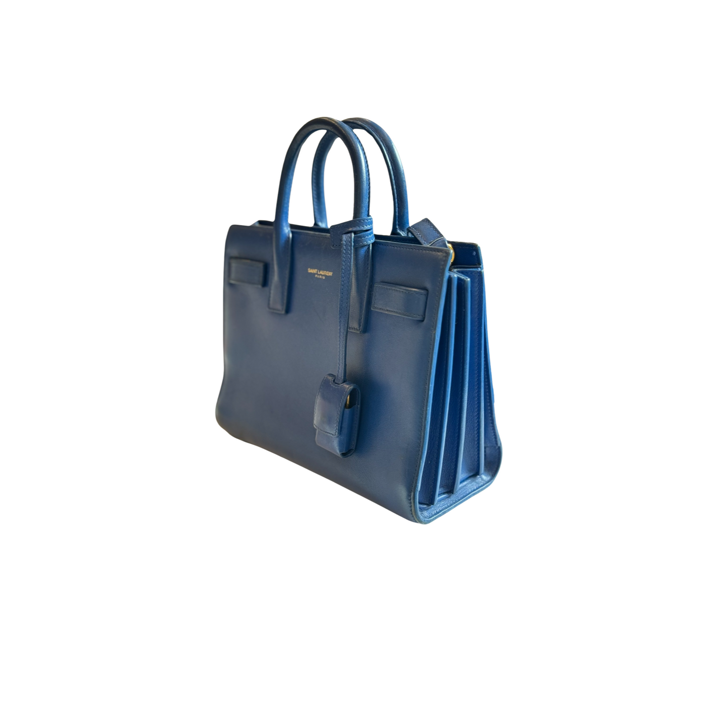 Sac de jour nano Saint Laurent - Cuir Bleu