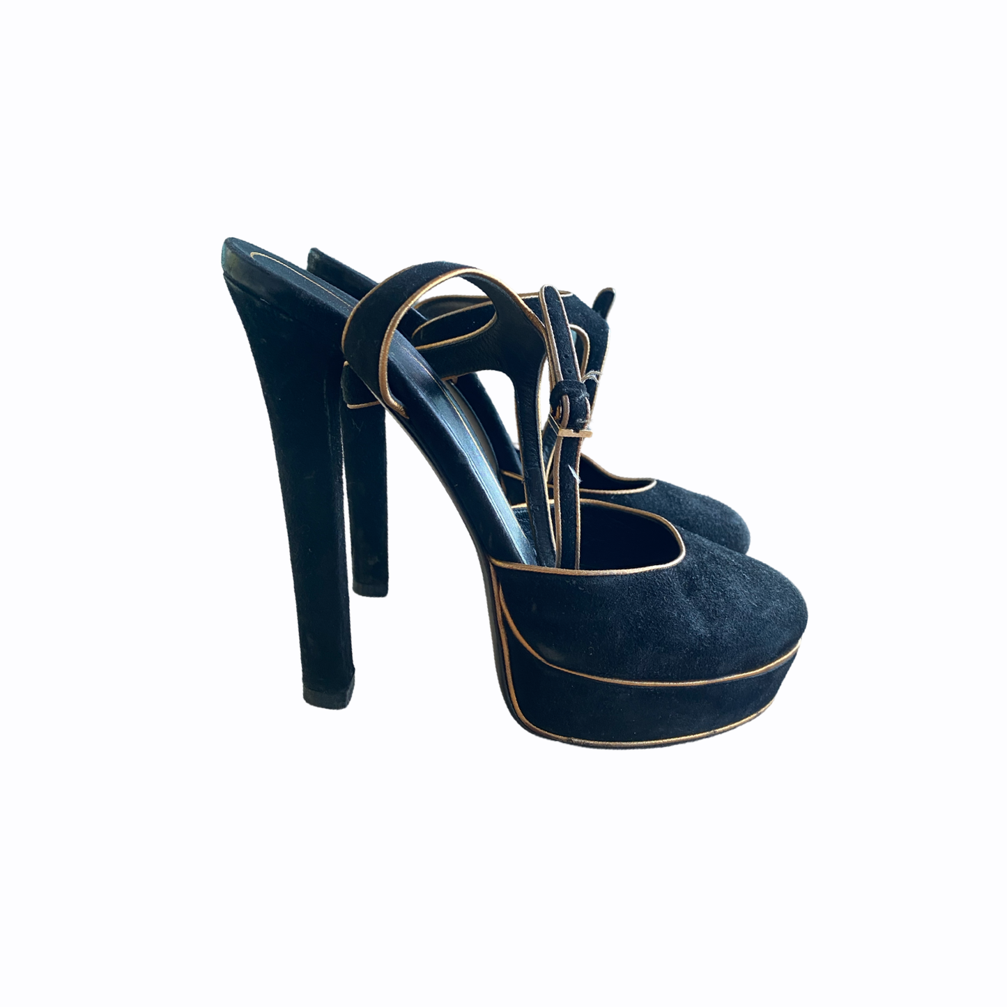 Sandales Gucci 38,5 - Velours Noir