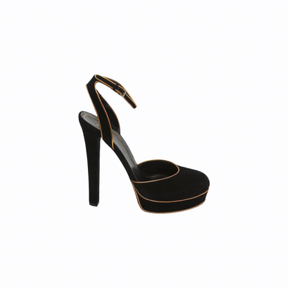 Sandales Gucci 38,5 - Velours Noir