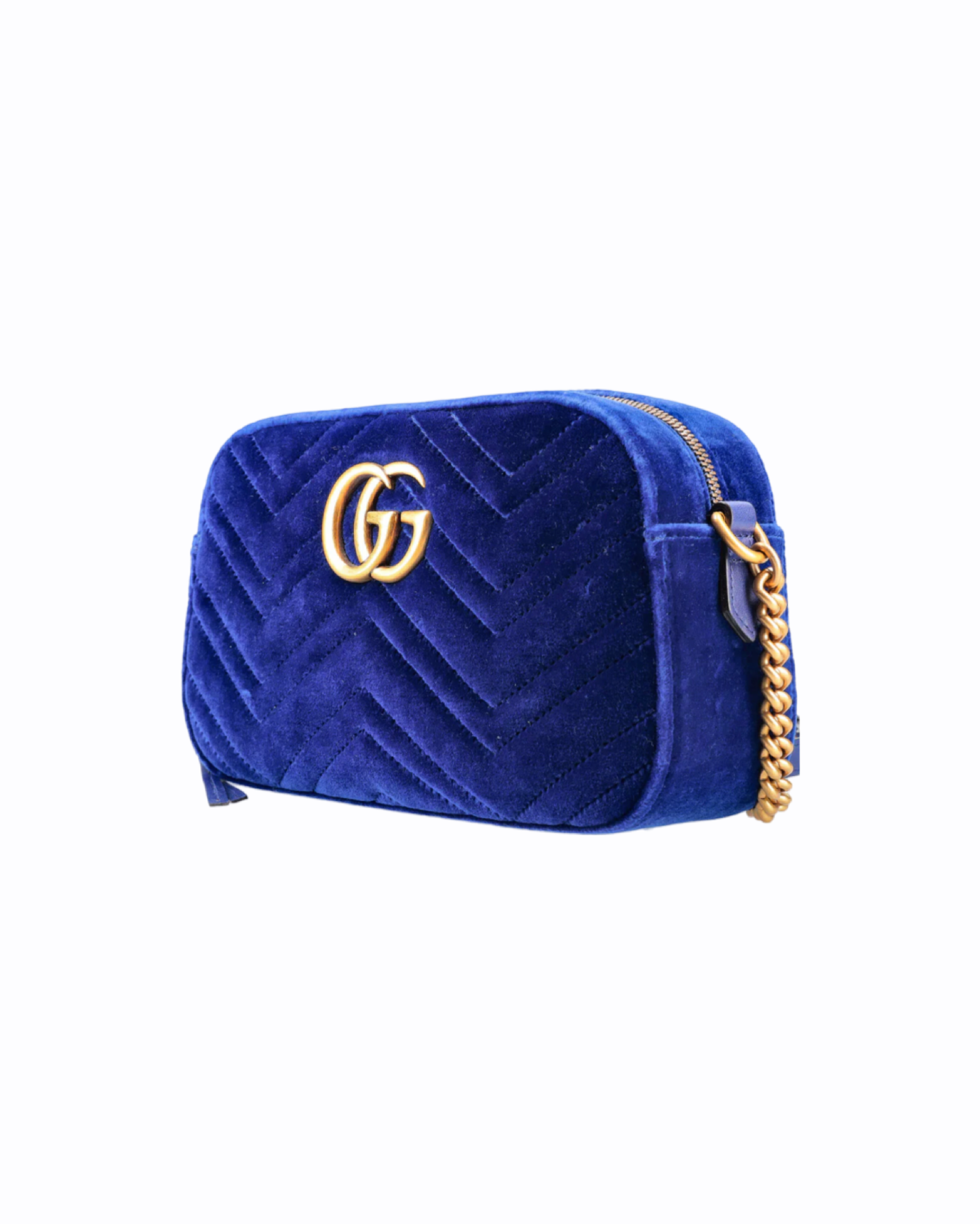 GG Marmont Gucci à bandoulière - Velours Bleu