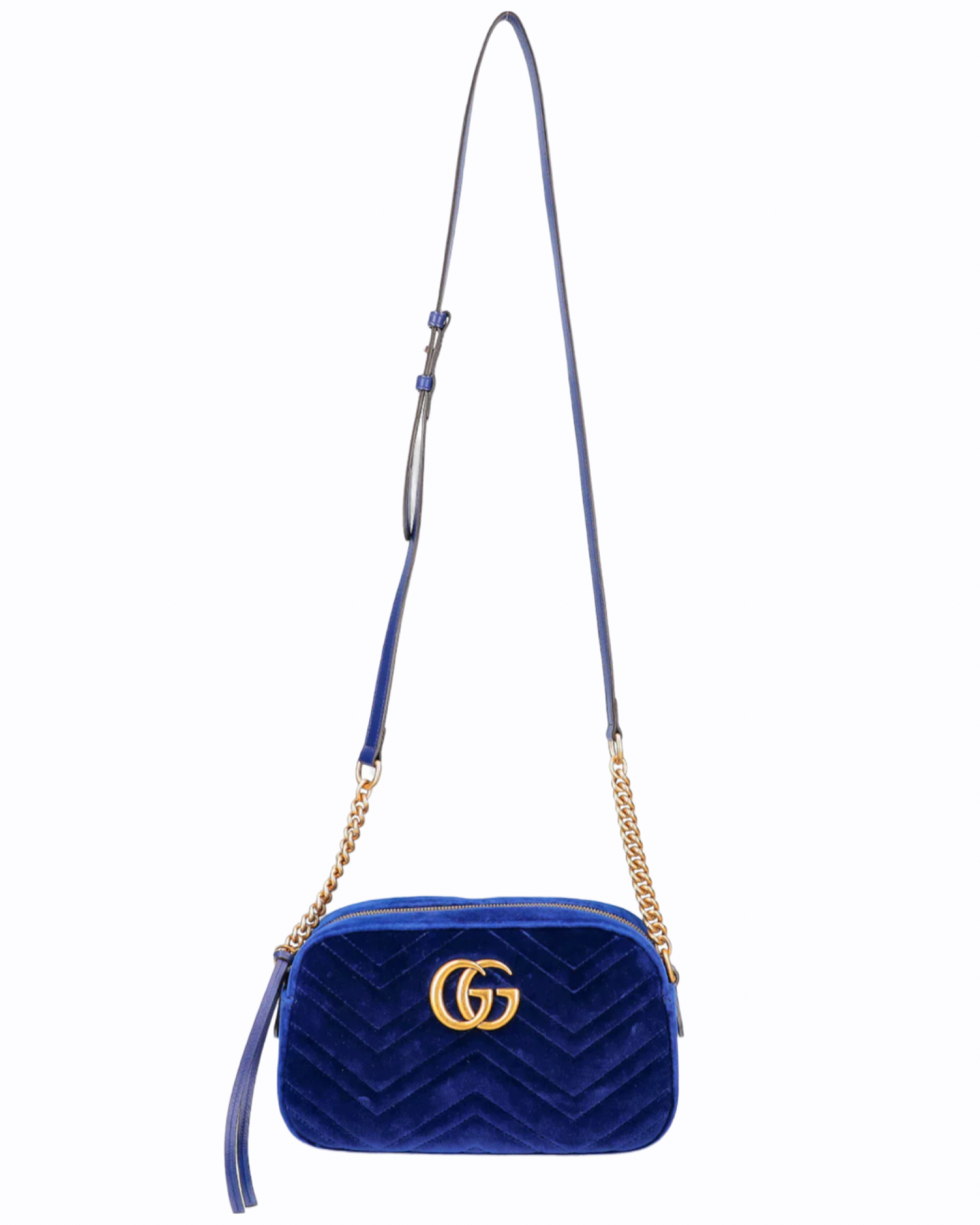 GG Marmont Gucci à bandoulière - Velours Bleu