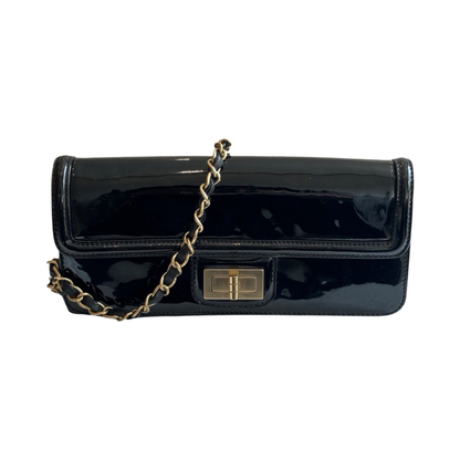 Pochette Chanel 2.55 Long - Cuir vernis noir