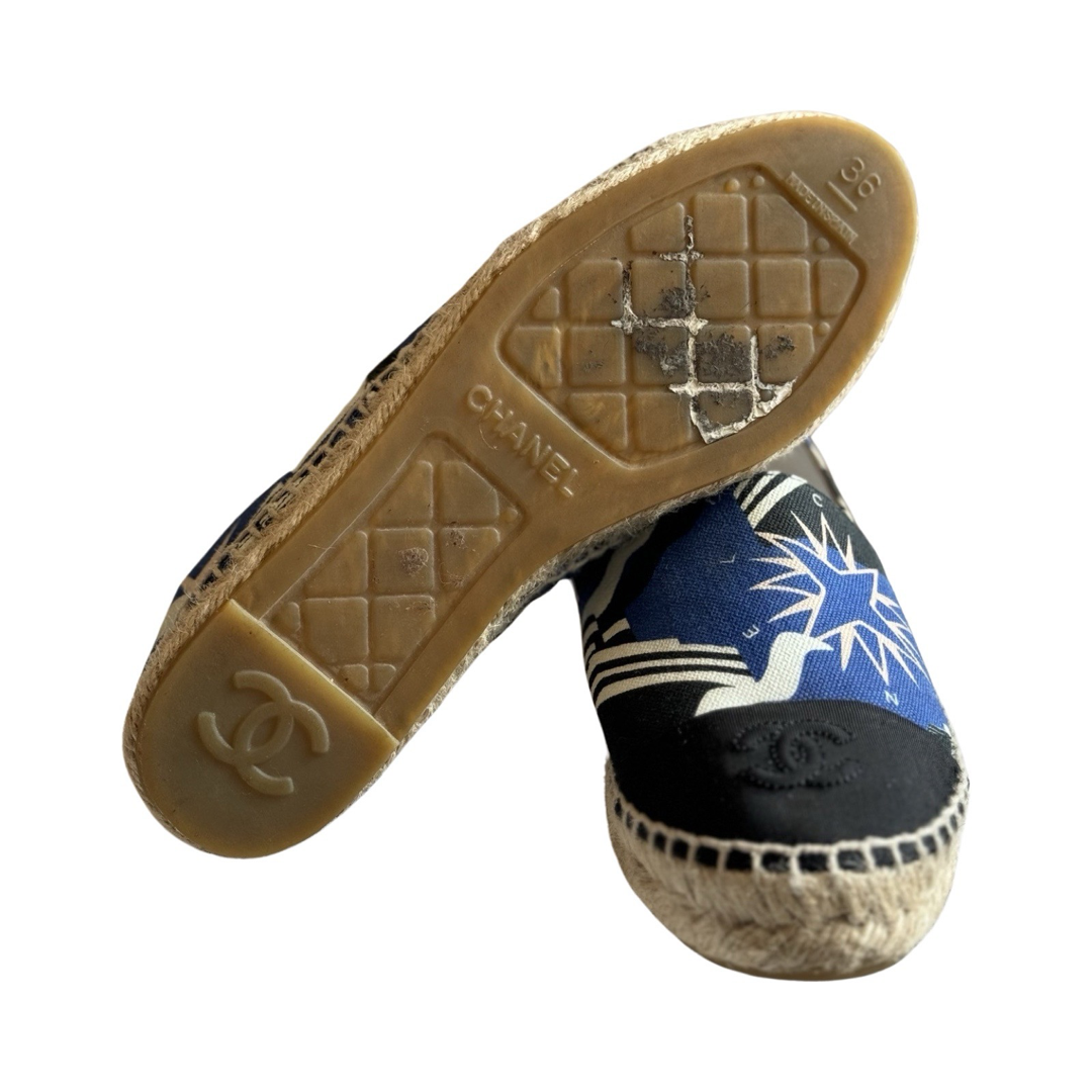 Espadrilles Chanel 36 - Tissus Bleu