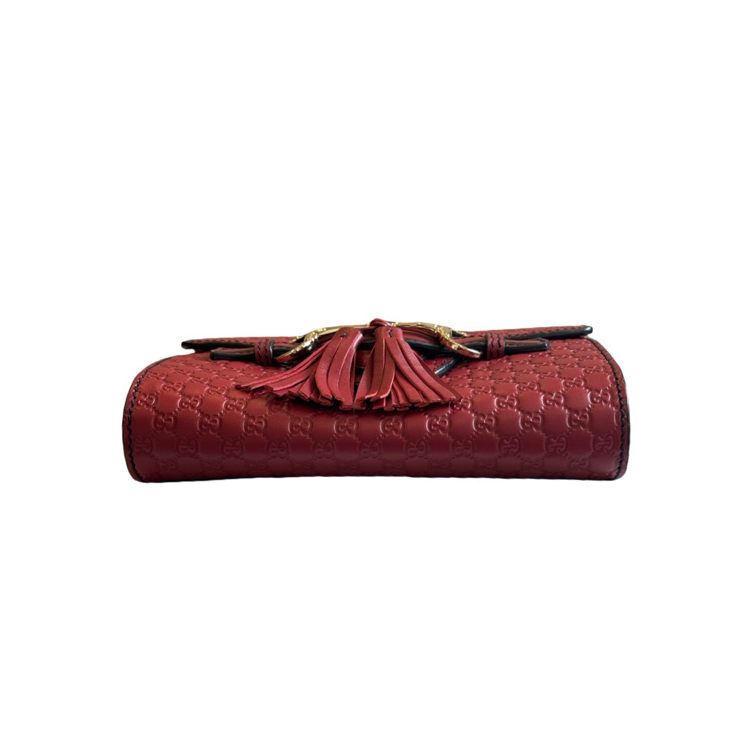 Sac à bandoulière Gucci Emily - Cuir Rouge