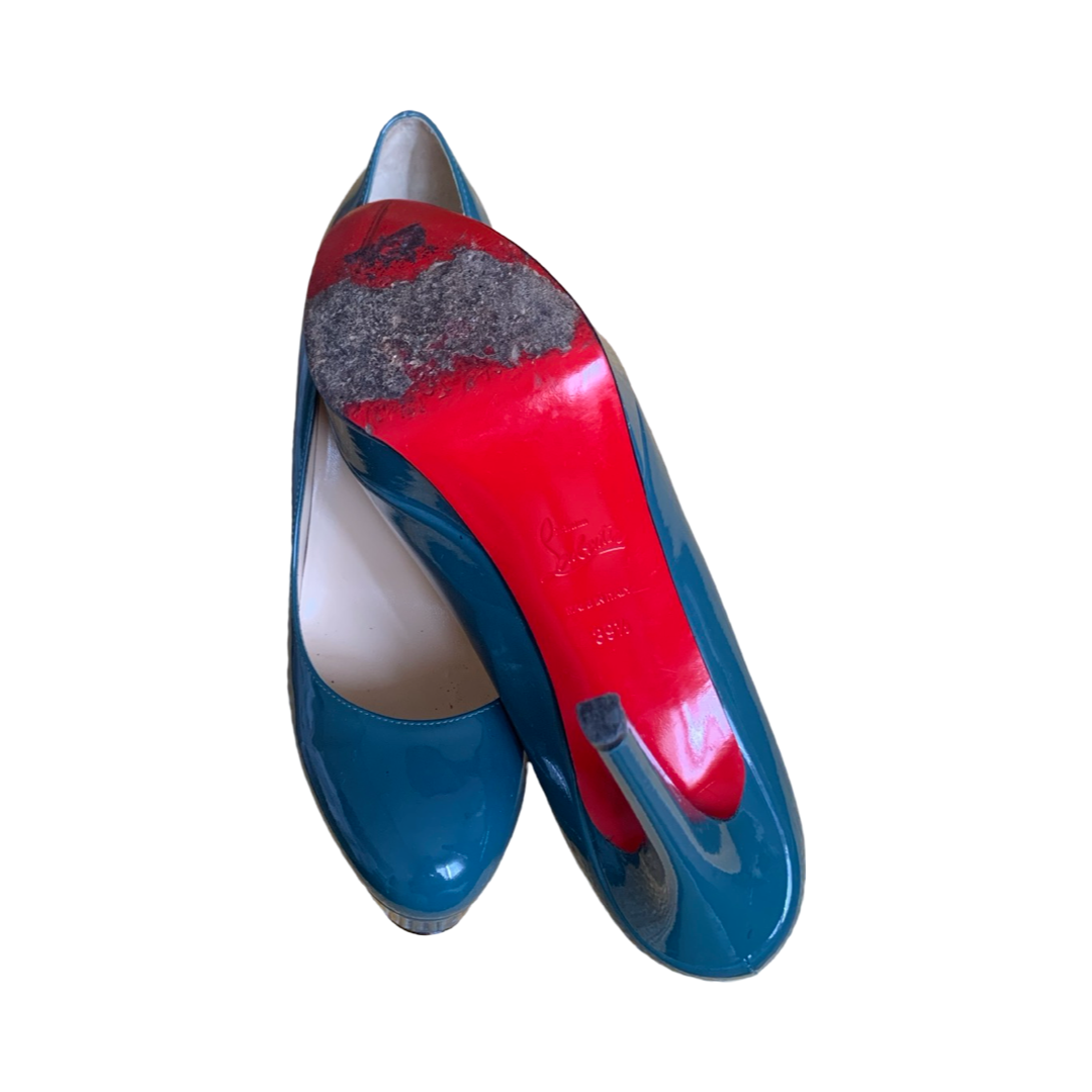 Escarpins Christian Louboutin 39,5 - Cuir vernis Vert