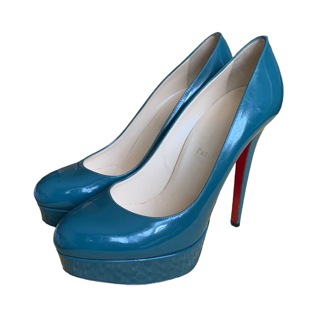 Escarpins Christian Louboutin 39,5 - Cuir vernis Vert