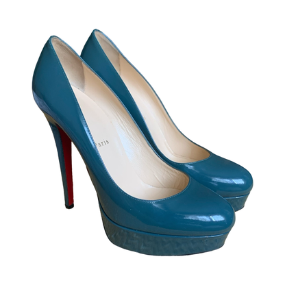 Escarpins Christian Louboutin 39,5 - Cuir vernis Vert