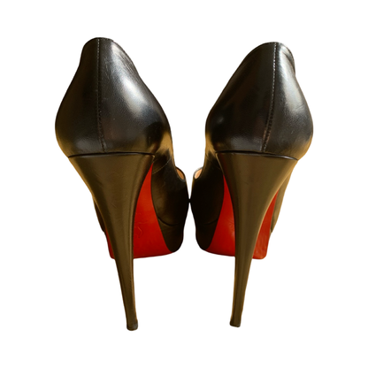 Escarpins Christian Louboutin 37 - Cuir lisse Noir