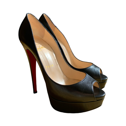 Escarpins Christian Louboutin 37 - Cuir lisse Noir