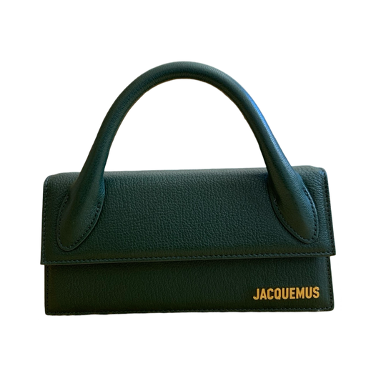 Sac à bandoulière Jacquemus Chiquito Long - Cuir grainé Vert foncé