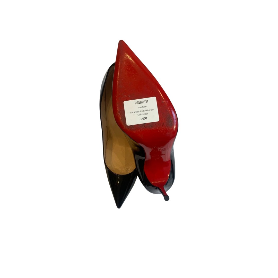 Escarpins Christian Louboutin 36,5 - Cuir vernis Noir - CHRISTIAN LOUBOUTIN - Rebirth Maroc