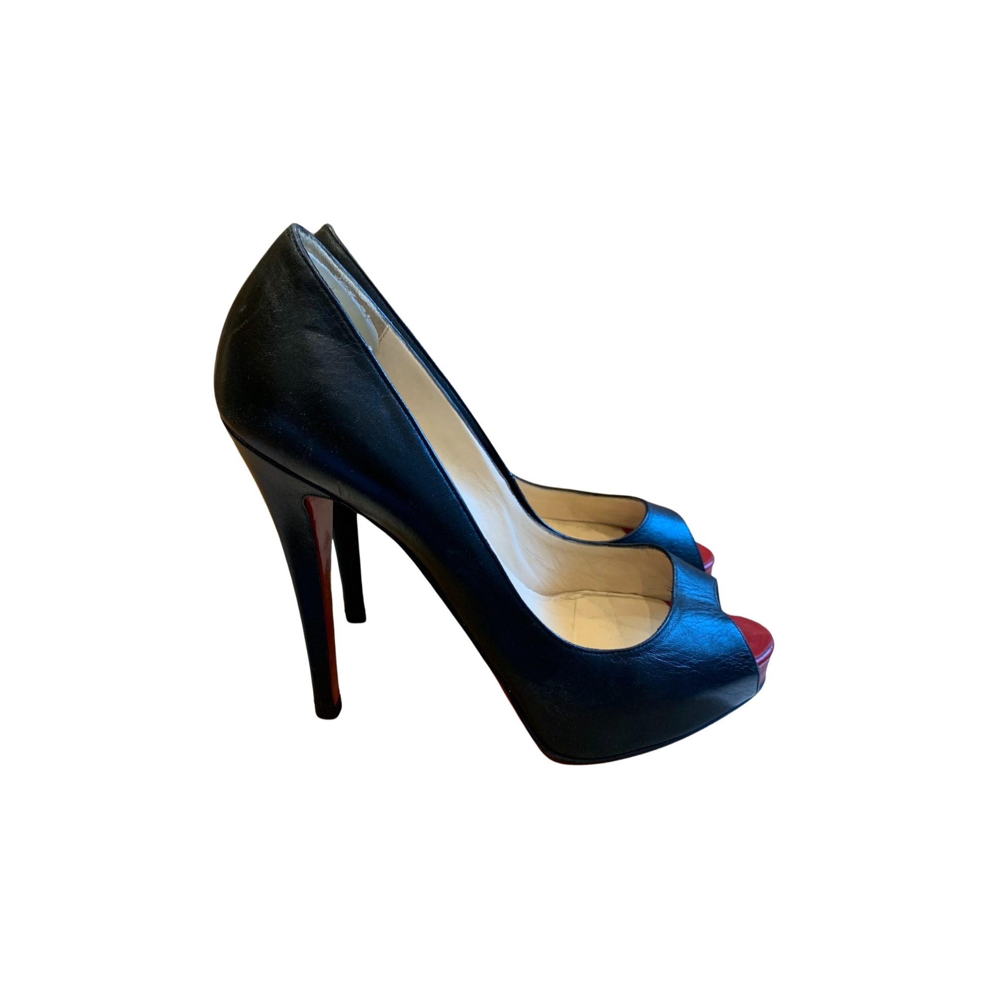 Escarpins Christian Louboutin 37 - Cuir lisse Noir - CHRISTIAN LOUBOUTIN - Rebirth Maroc