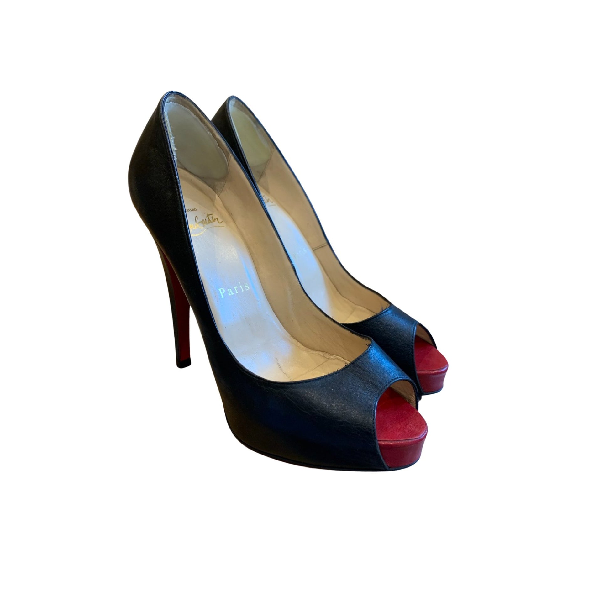 Escarpins Christian Louboutin 37 - Cuir lisse Noir - CHRISTIAN LOUBOUTIN - Rebirth Maroc