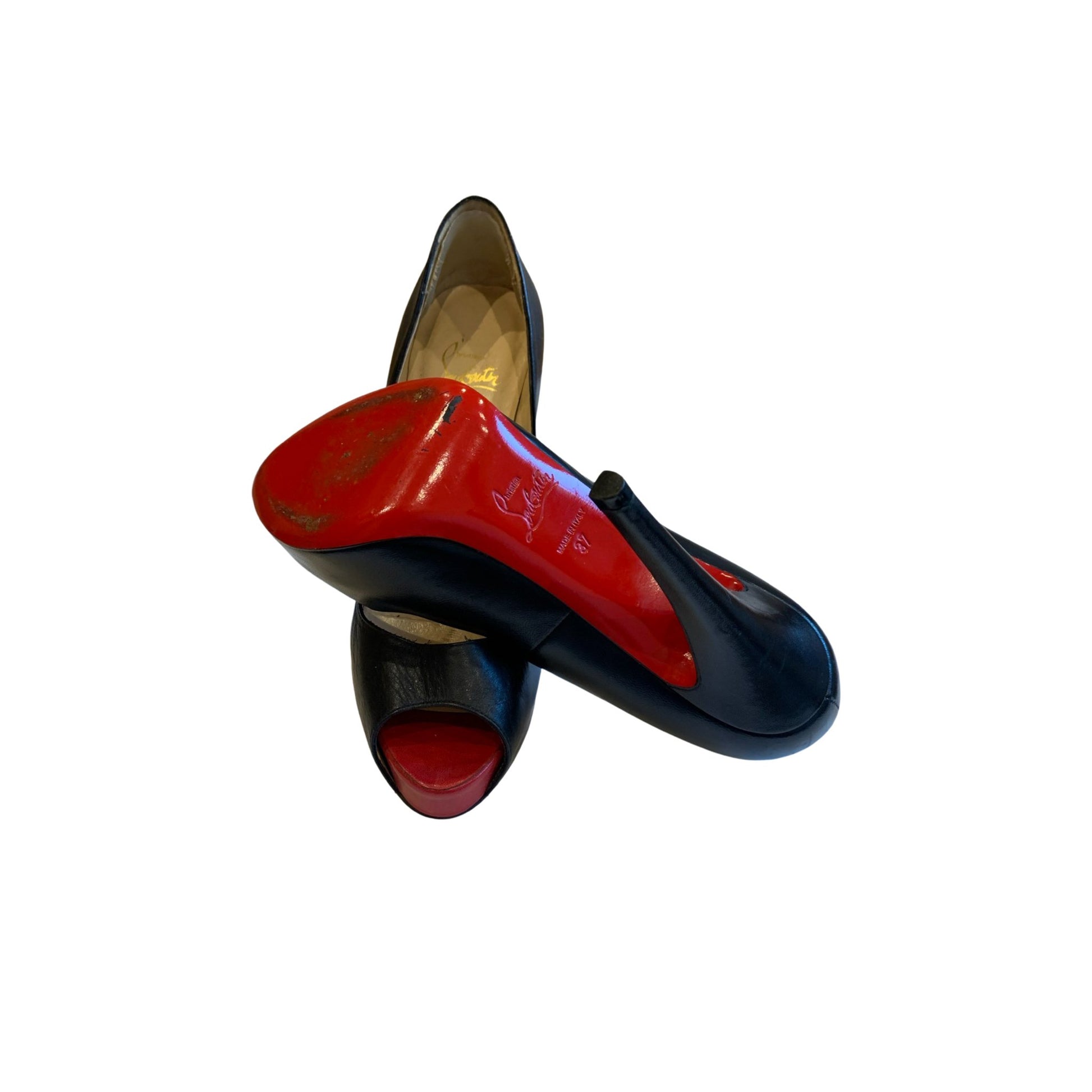 Escarpins Christian Louboutin 37 - Cuir lisse Noir - CHRISTIAN LOUBOUTIN - Rebirth Maroc