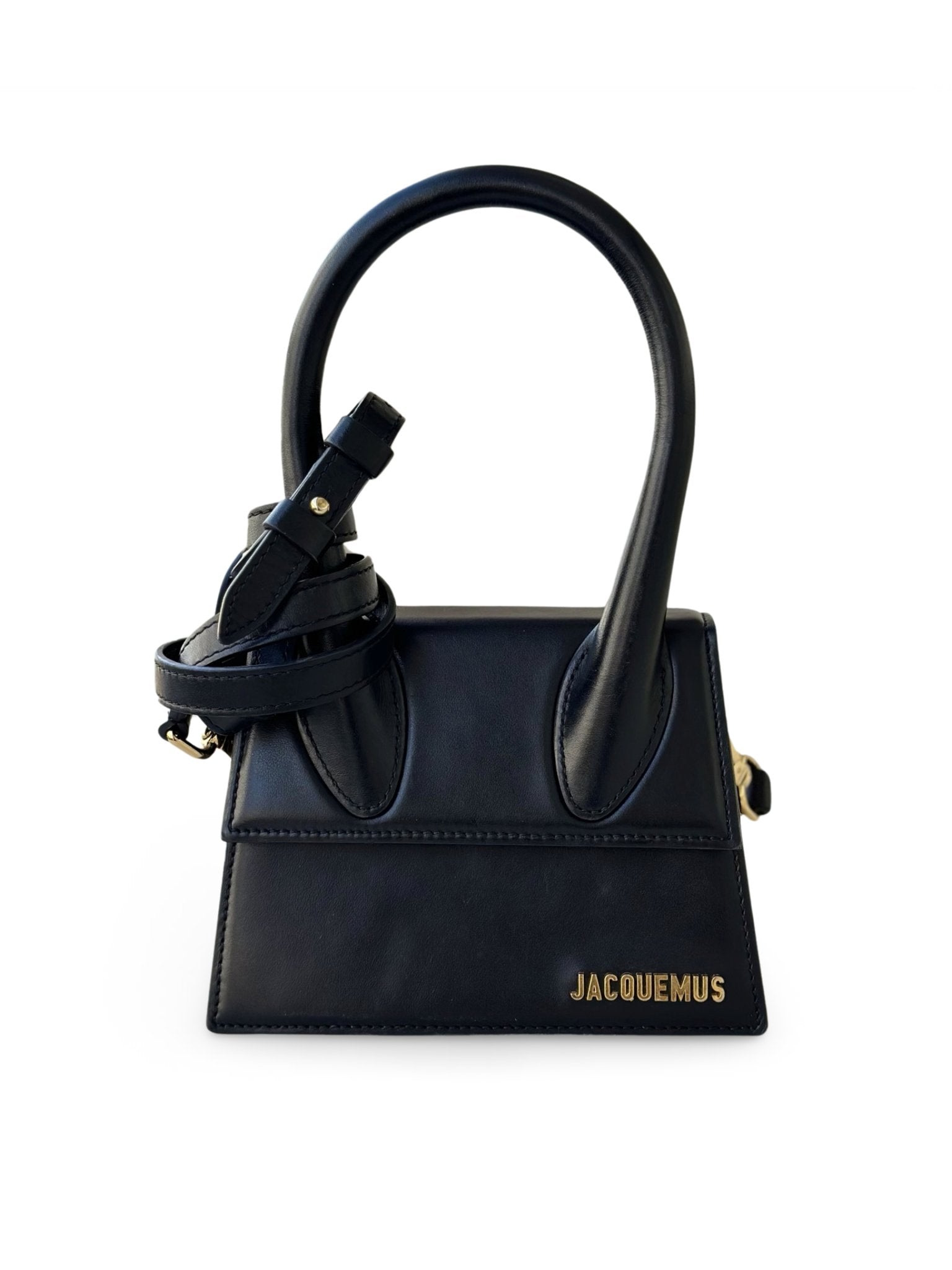 Sac à bandoulière Jacquemus Chiquito Moyen - Cuir Noir - JACQUEMUS - Rebirth Maroc