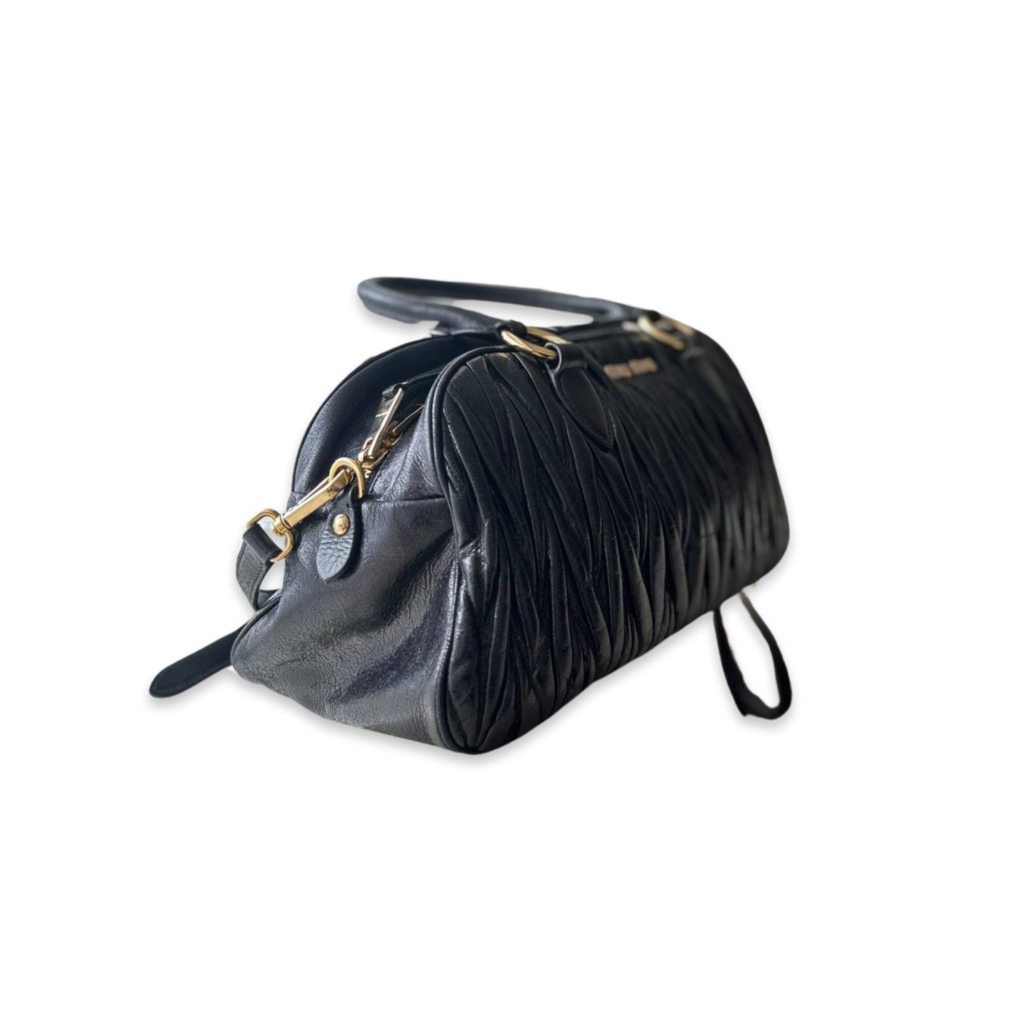 Sac bandouillere Miu Miu - Cuir Noir - MIU MIU - Rebirth Maroc