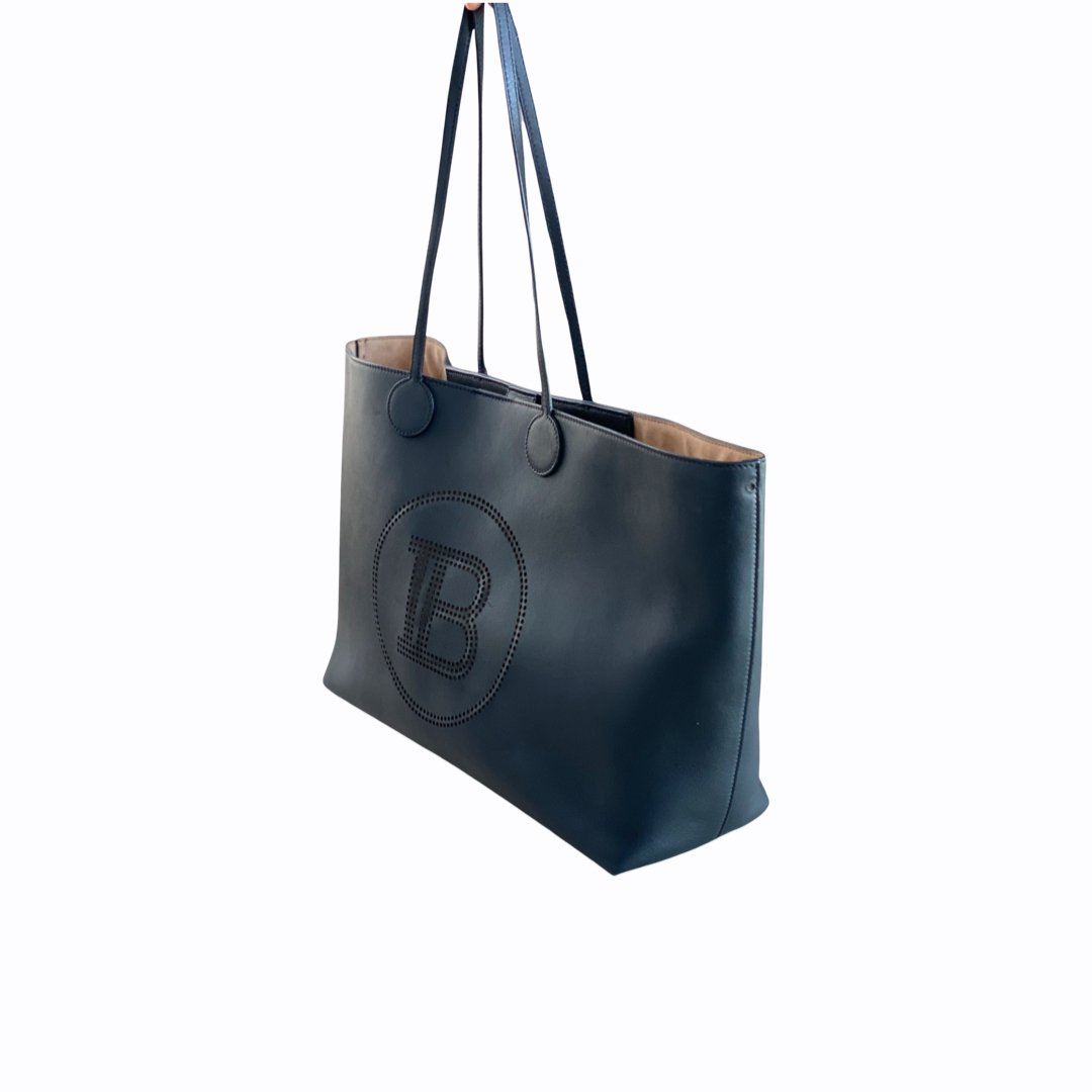 Sac Cabas Balmain - Cuir Noir - BALMAIN - Rebirth Maroc