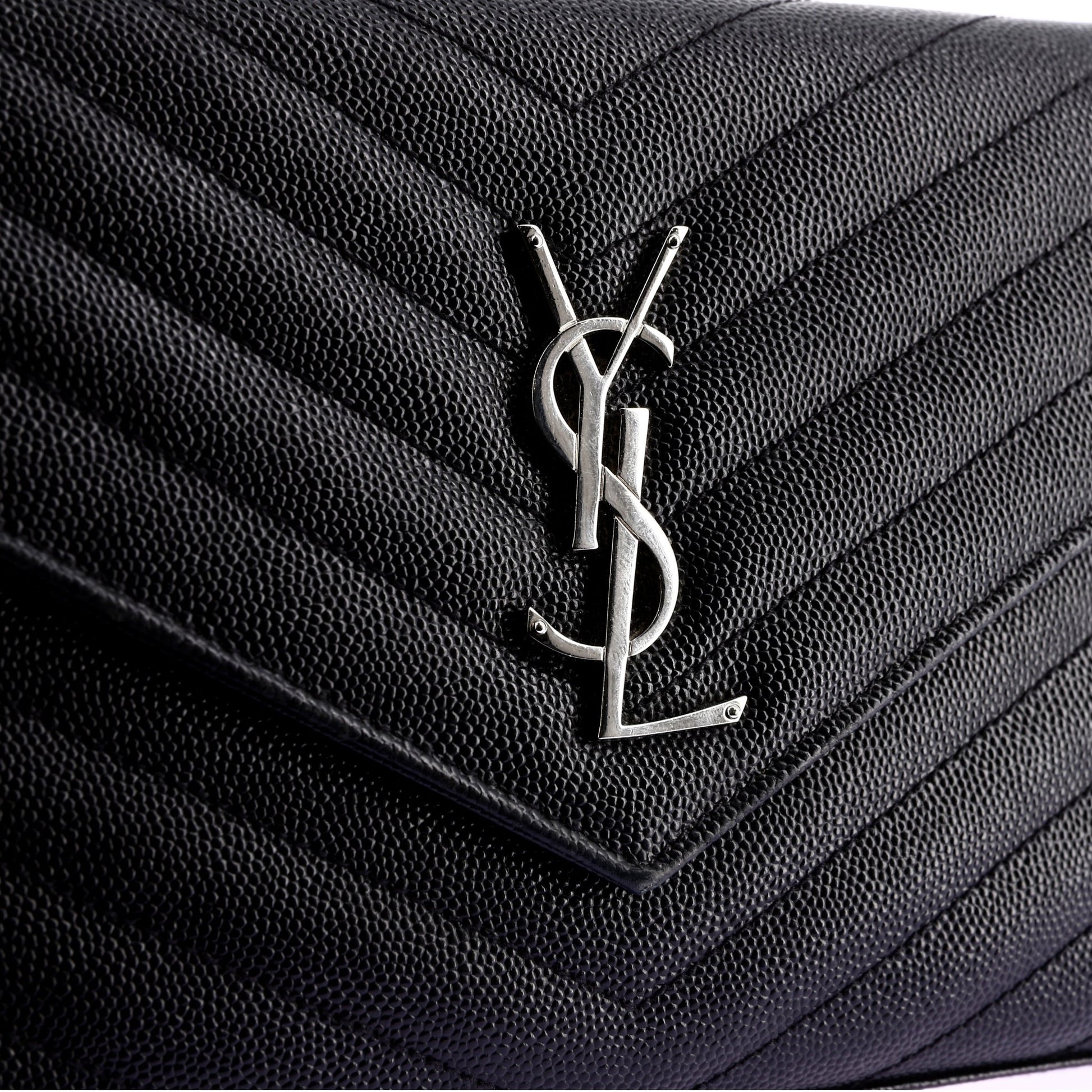 Sac Cassandre- Cuir Grainé - Noir - SAINT LAURENT - Rebirth Maroc