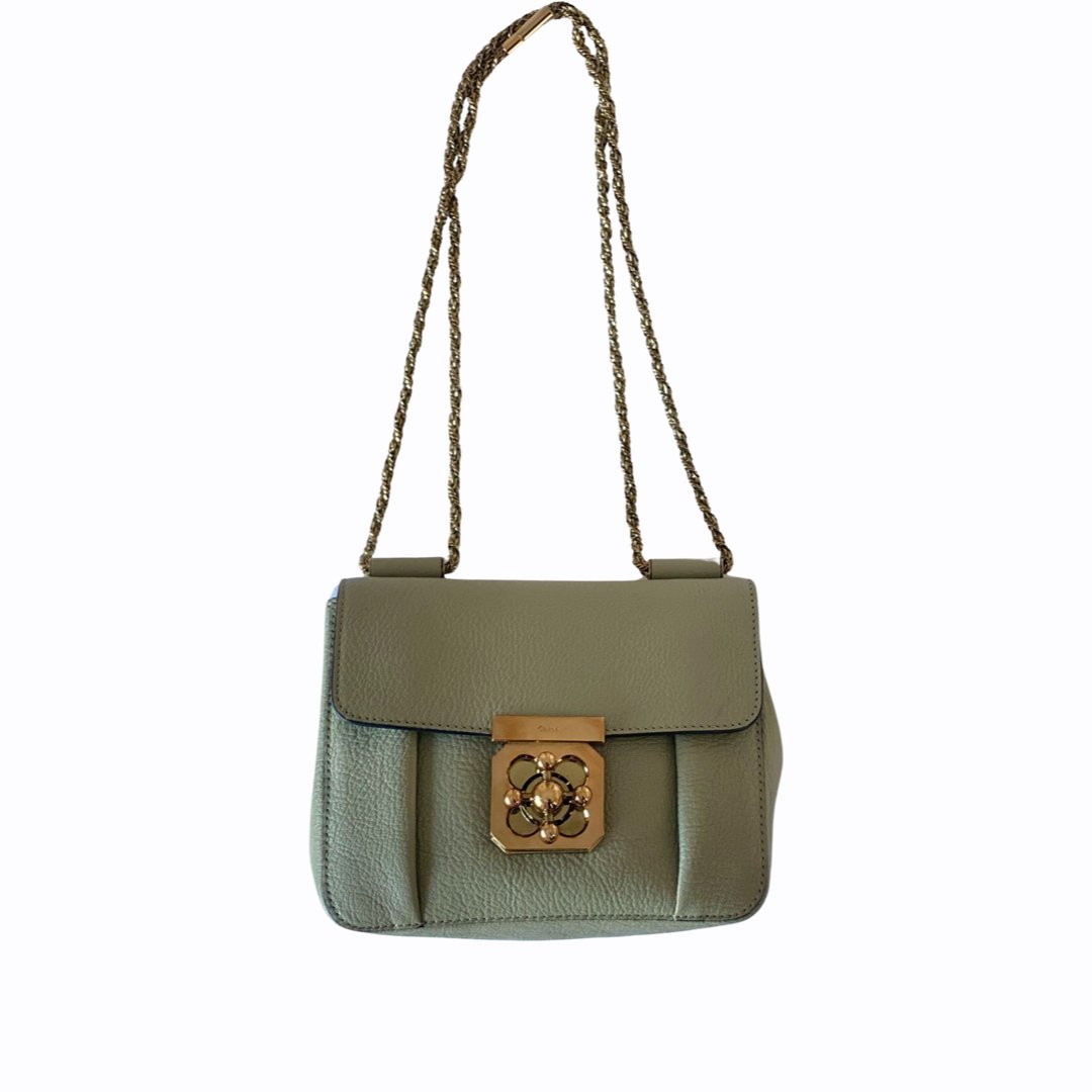 Sac Chloé à bandoulière Elsie - Cuir Vert Amande - CHLOÉ - Rebirth Maroc