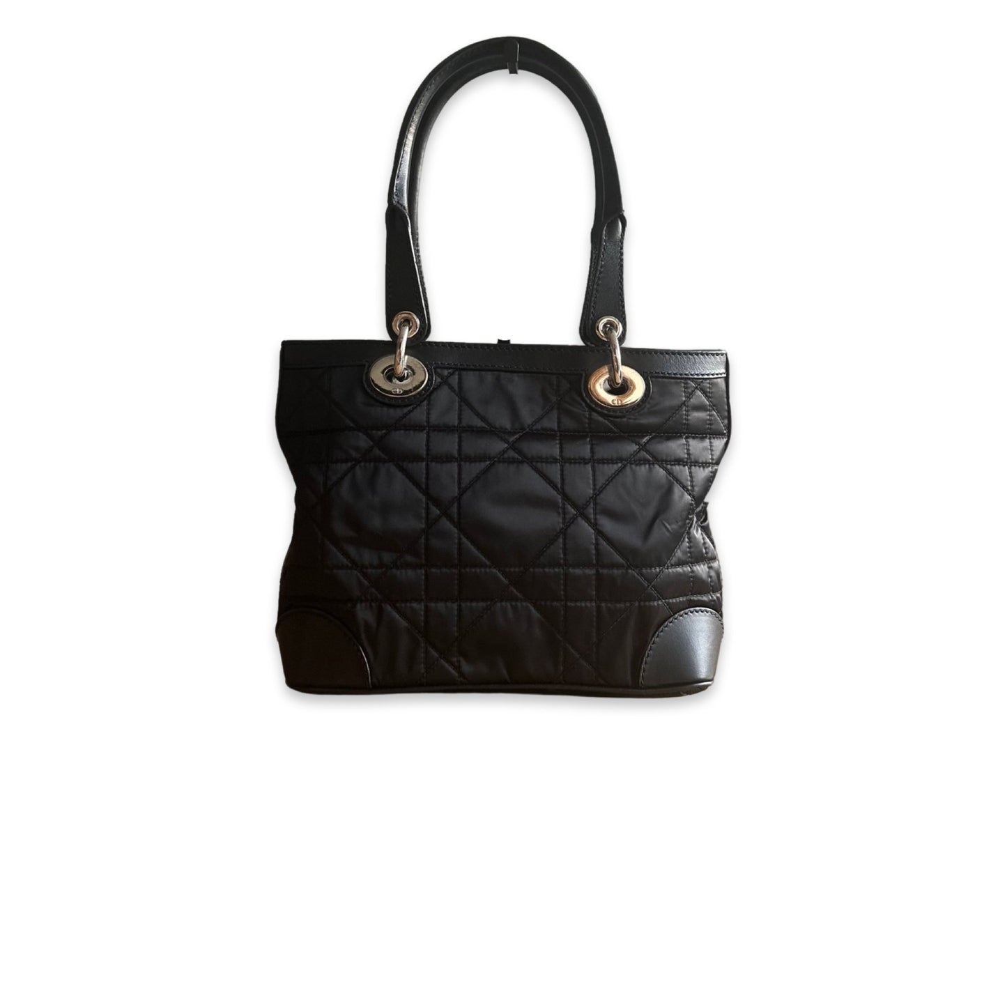 Sac Dior Shopping Saint Tropez - Toile et Cuir Noir - DIOR - Rebirth Maroc