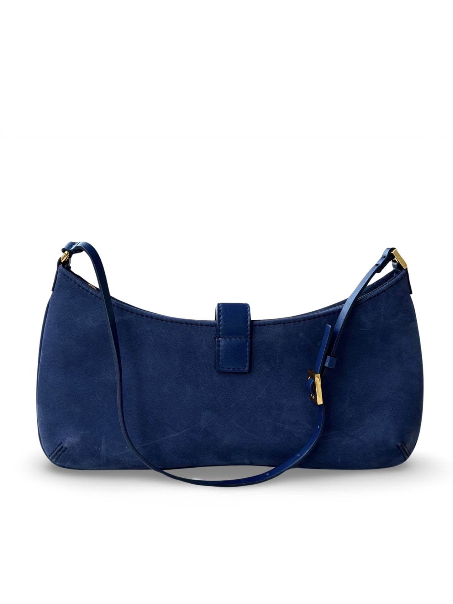 Sac porté épaule Jacquemus Le Bisou Cadenas - Cuir nubuck Bleu - JACQUEMUS - Rebirth Maroc